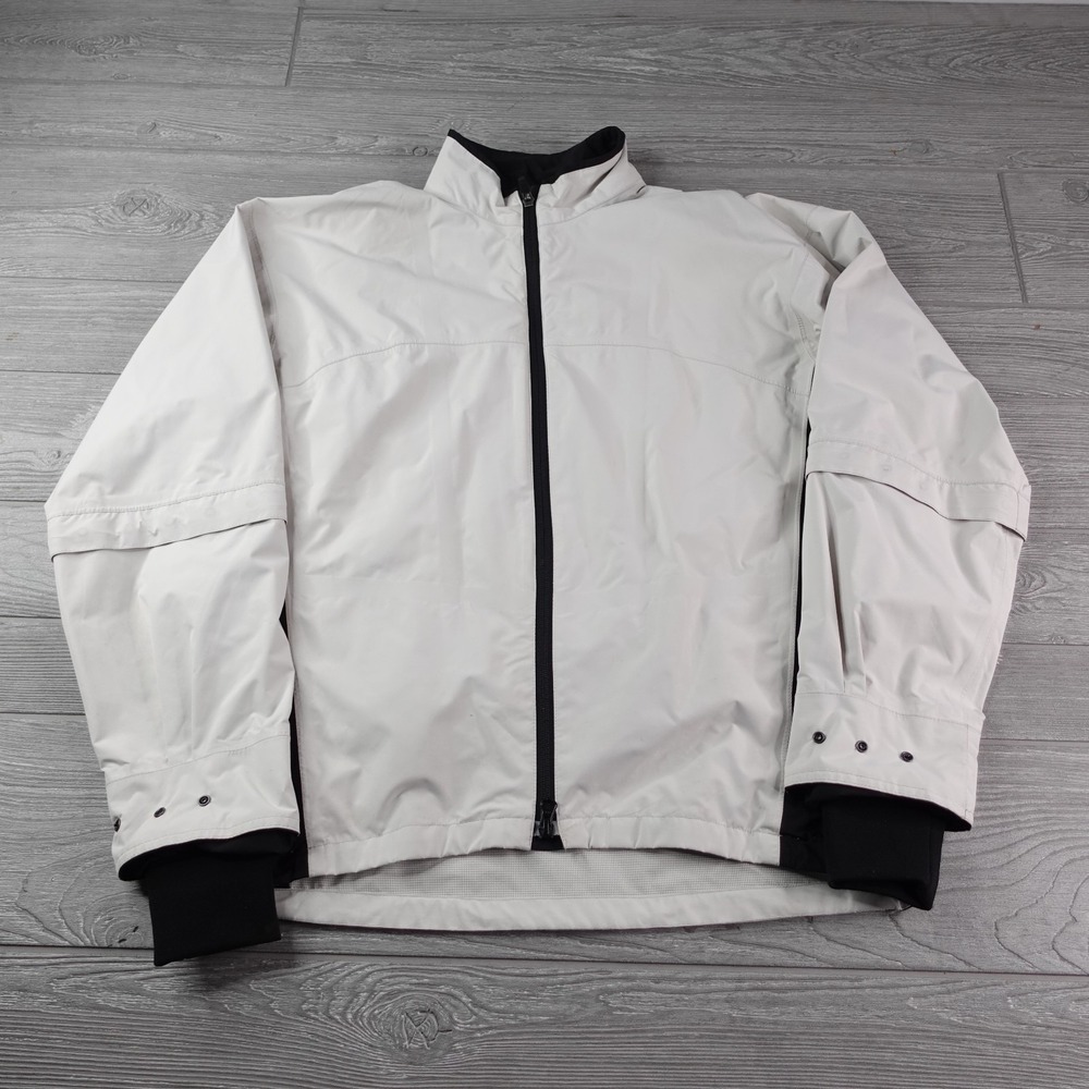 Zero Restriction Full Zip Rain Jacket Mens Small Packable Waterproof Convertible